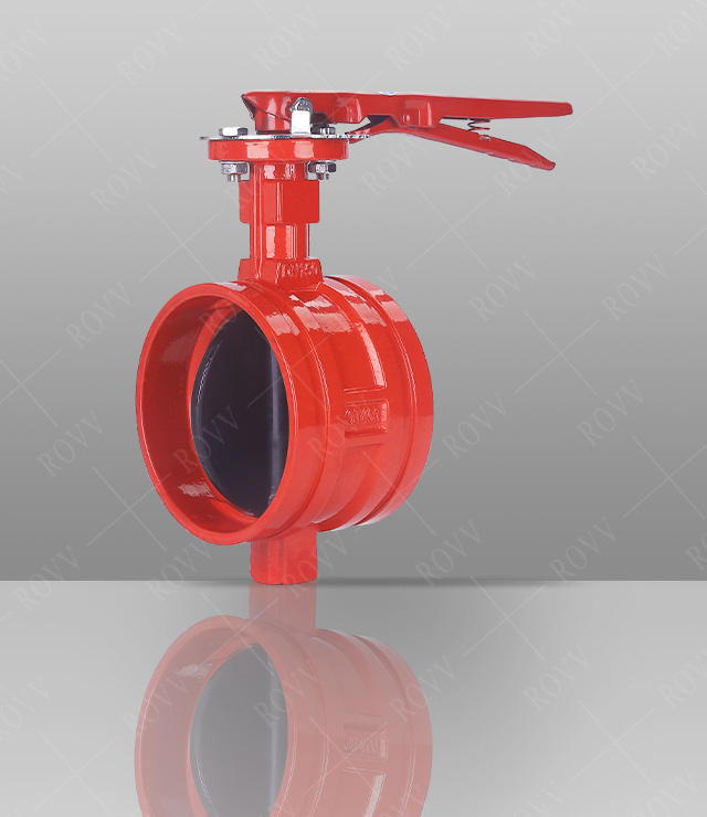 Handle fire groove butterfly valve